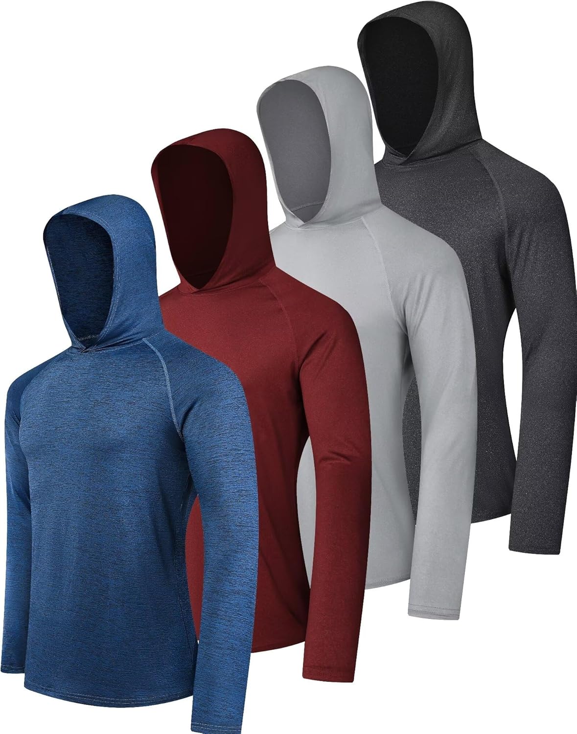 OYGSieg Men's Athletic Hoodies - Long Sleeve Fishing Shirt with UPF 50+ UV Sun Protection | Lightweight & Comfortable