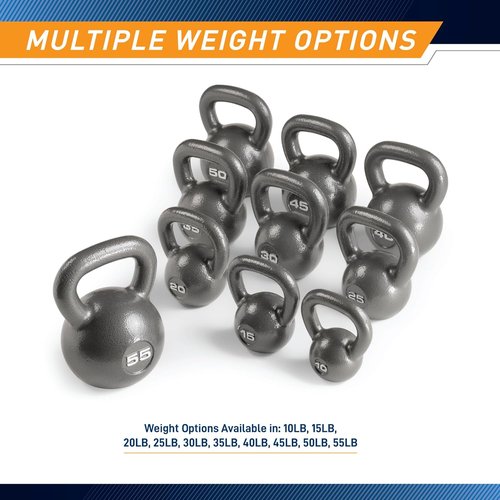 Marcy Hammertone Kettlebells - Versatile Workout Weights from 10 to 55 lbs for Strength Training
