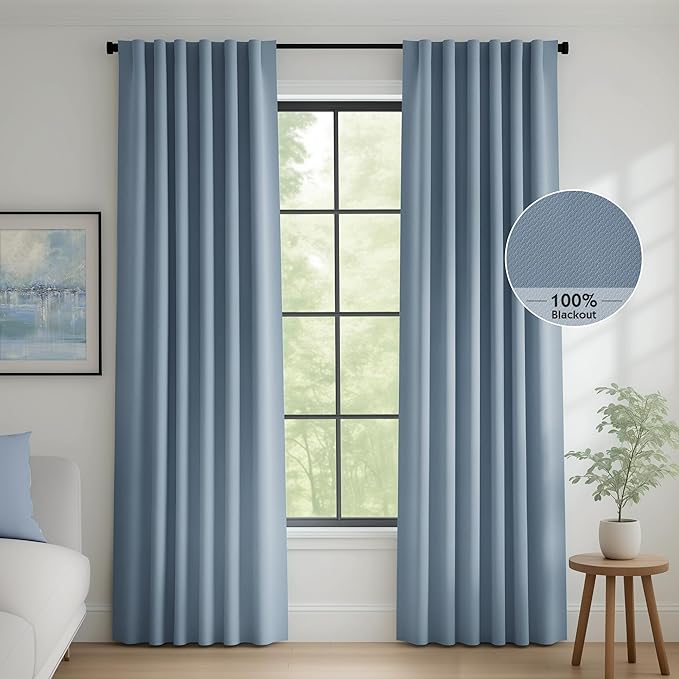 FMFUNCTEX 100% Blackout Curtains