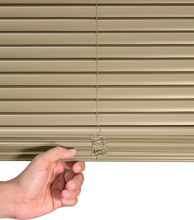 CHICOLOGY Mini Blinds for Indoor Windows – 24"W x 72"H, Cappuccino Horizontal