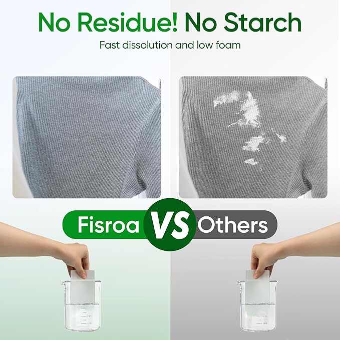 Travel Laundry Detergent Sheets Fisroa 300 Loads Eco-friendly Washing Detergent Sheets Plastic-Free Washer Strips, Fresh Linen Scent Liquidless Laundry Strips for Camping Dorm
