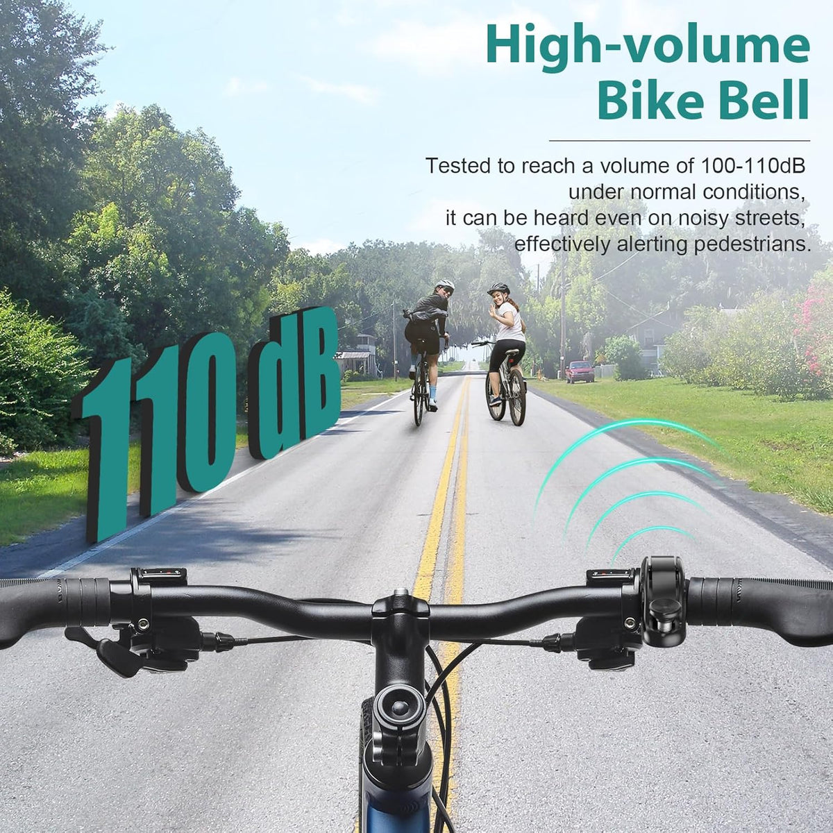 Topcrown Bike Bell - High-Volume Aluminum Alloy Bicycle Horn for Adults & Kids | Fits 22.2-31.8 mm Handlebars