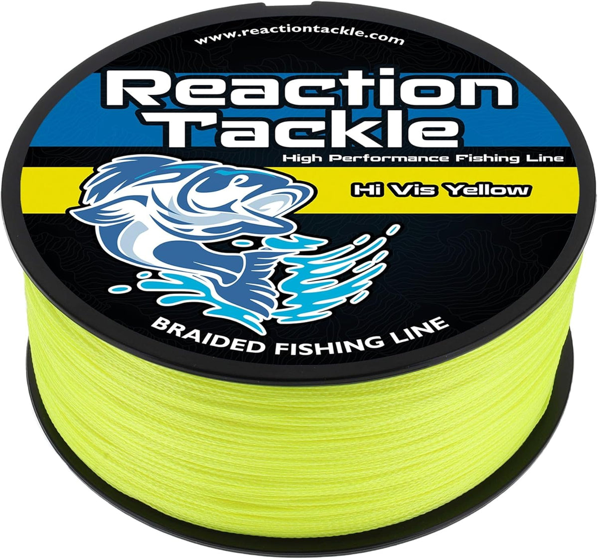 Reaction Tackle Braided Fishing Line - High Strength, Low Stretch | 300 Yards, Green