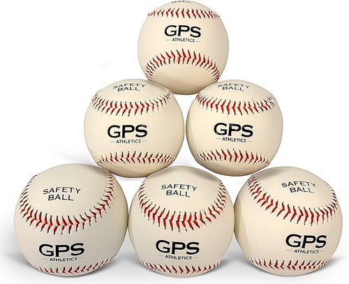 GPS Athletics Soft Practice Baseballs - Low Impact Safety Training Balls for Kids | Durable 6-Pack with Raised Seams
