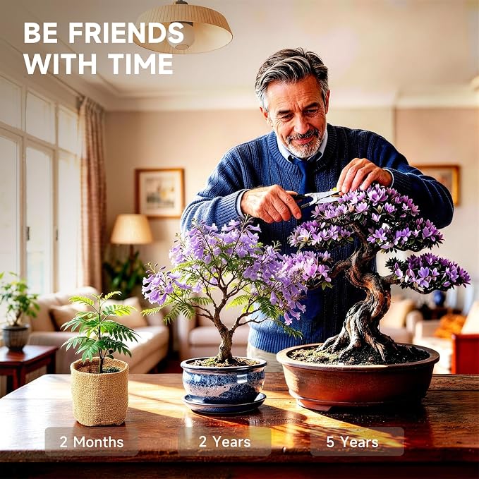 5X Bonsai Starter Kit, Bonzai Seed Kits, Durable Planting Bags, Complete Indoor Starter Kit for Growing Bonsai Plants, Gardening Gifts for Women & Men