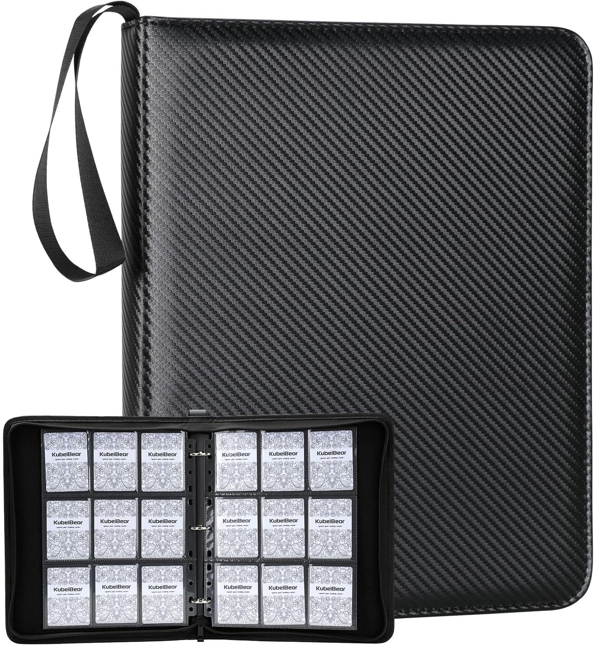 Skiennix Card Binder - 720 Capacity Zippered Holder for MTG, Sports & Collectibles | Acid-Free, Durable, Travel-Friendly (Black, 9 Pocket)