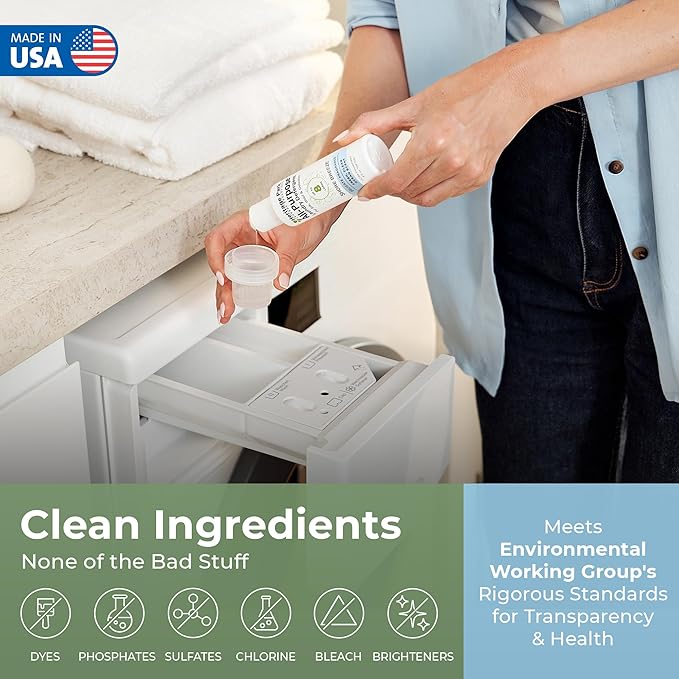 Heritage Park Luxury Laundry Detergent | Dermatologist Tested Plant based Natural & Enzyme Laundry Detergent | Sensitive Skin Friendly - Shore Breeze (4 fl oz Trial Size)