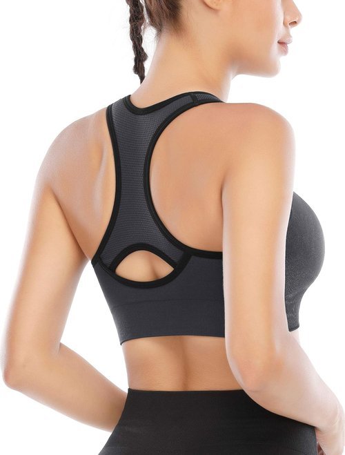 Heathyoga High Impact Sports Bra - Padded Racerback for Women | Ultimate Support & Comfort