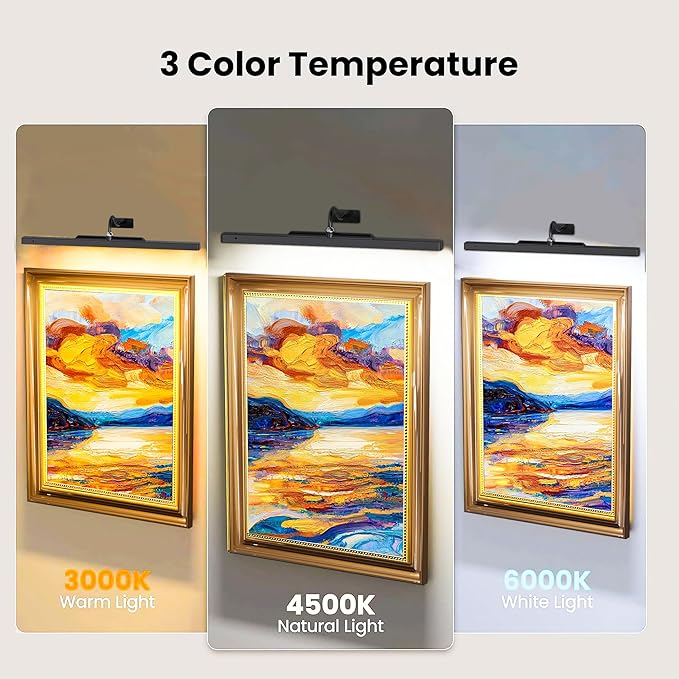 2 Pack Lights for Pictures on Wall Black