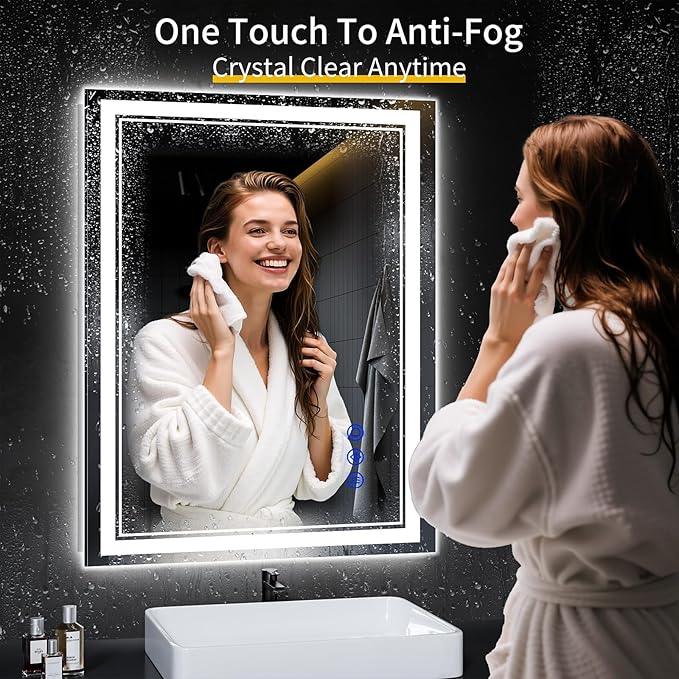36"x28" LED Bathroom Mirror