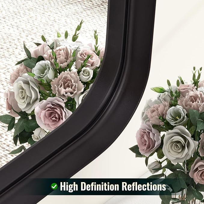 Easly 48"x30" Black Bathroom Mirror