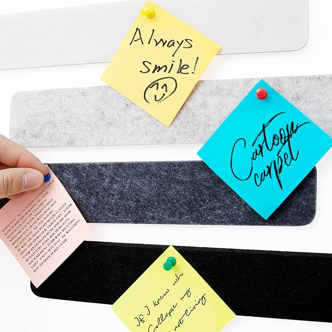 8 Packs Felt Pin Board Bar Strips Bulletin Board
