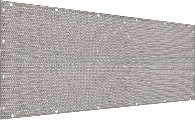 Alion Home© Elegant Windscreen Privacy Screen for Deck, Pool, Railing, Backyard Deck, Patio, Fence, Porch - Smoke Tan (3' x 18')