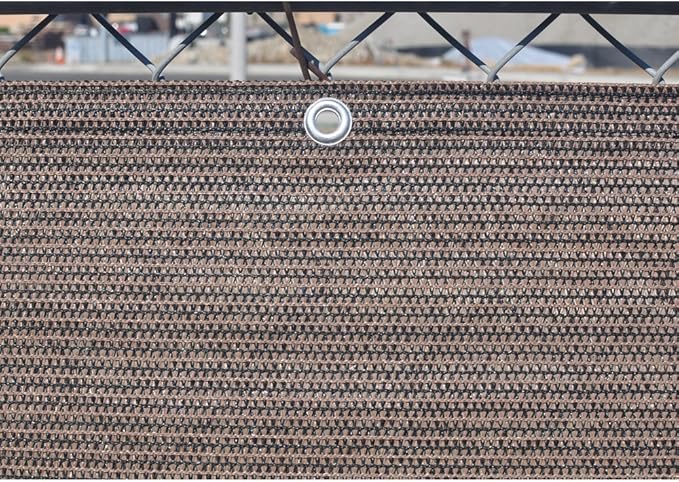 Alion Home© Elegant Privacy Screen Fence Mesh Windscreen for Backyard Deck Patio Balcony Pool Porch Railing 3 FT Height Brown/Mocha (3'x7')