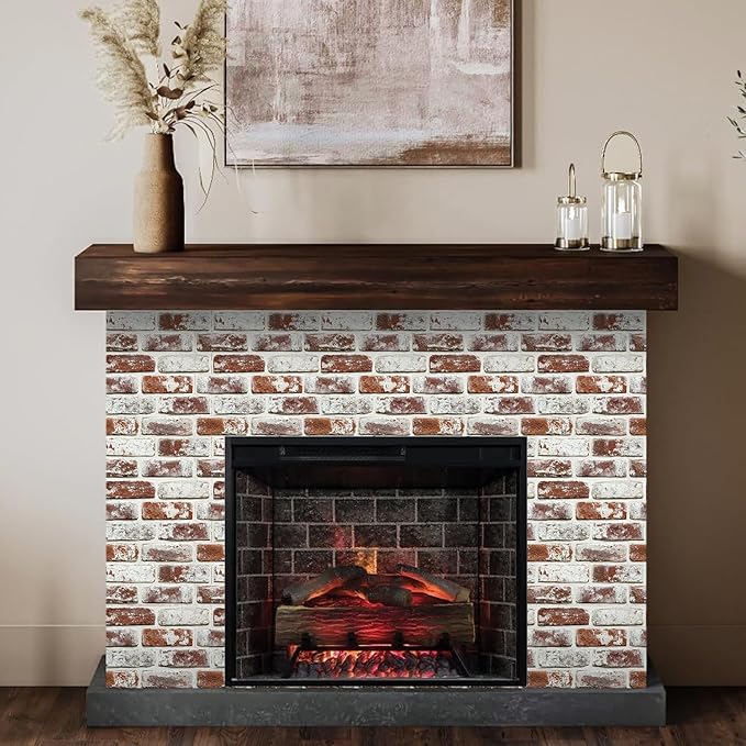 COMSTICKC 3D Faux Brick Wall Panels Peel and Stick, Small Size Self Adhesive