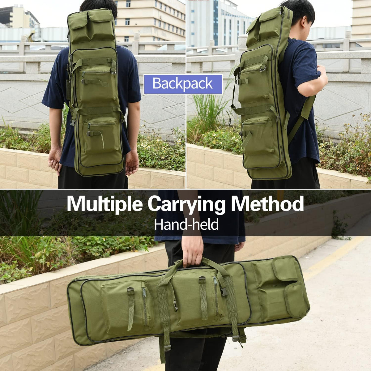 Skiennix Tactical Rifle Bag - Portable Long Backpack for Firearm Storage | Ideal for Outdoor Hunting