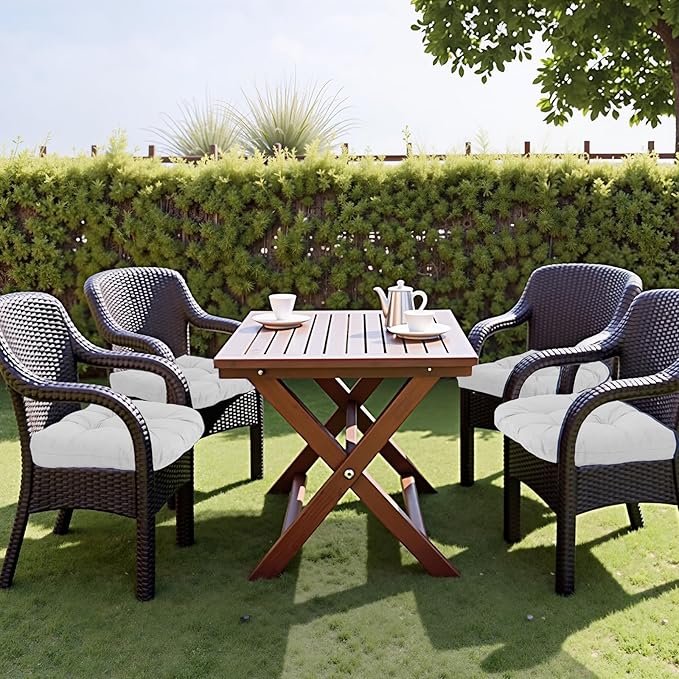 MTMR Water-Repellent Outdoor Chair Cushions Set of 2, 19”X19” Patio Chair Cushions with High Elasticity PP Cotton, Thick Tufted Outdoor Patio Furniture Cushions, Seat Cushions for Outdoor Furniture