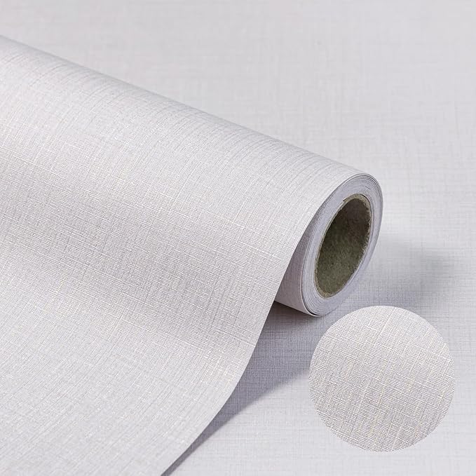Beige Wallpaper Grasscloth Peel and Stick Wallpaper 15.7"x 1181" Fabric Contact