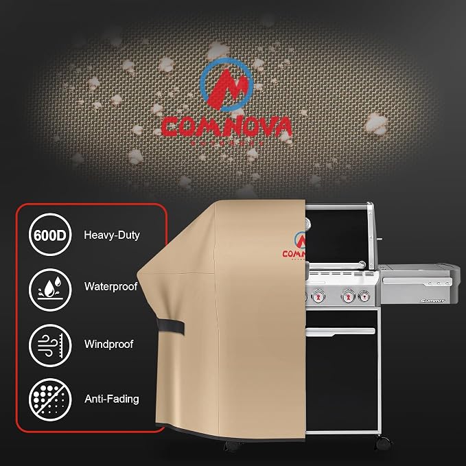 Comnova Grill Cover for Weber Summit 400 Series - 67 Inch BBQ Grill Cover Waterproof & Heavy Duty, 7108 Barbecue Cover for Weber Summit 470, Summit 420, 2022 Genesis S-325s and E-325s Grill Models