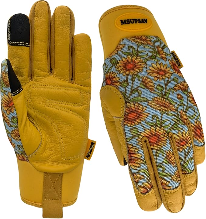 Thorn Proof&Puncture Resistant Gardening Gloves with Grip,Garden Gloves for Women, Leather Work Gloves,Gifts