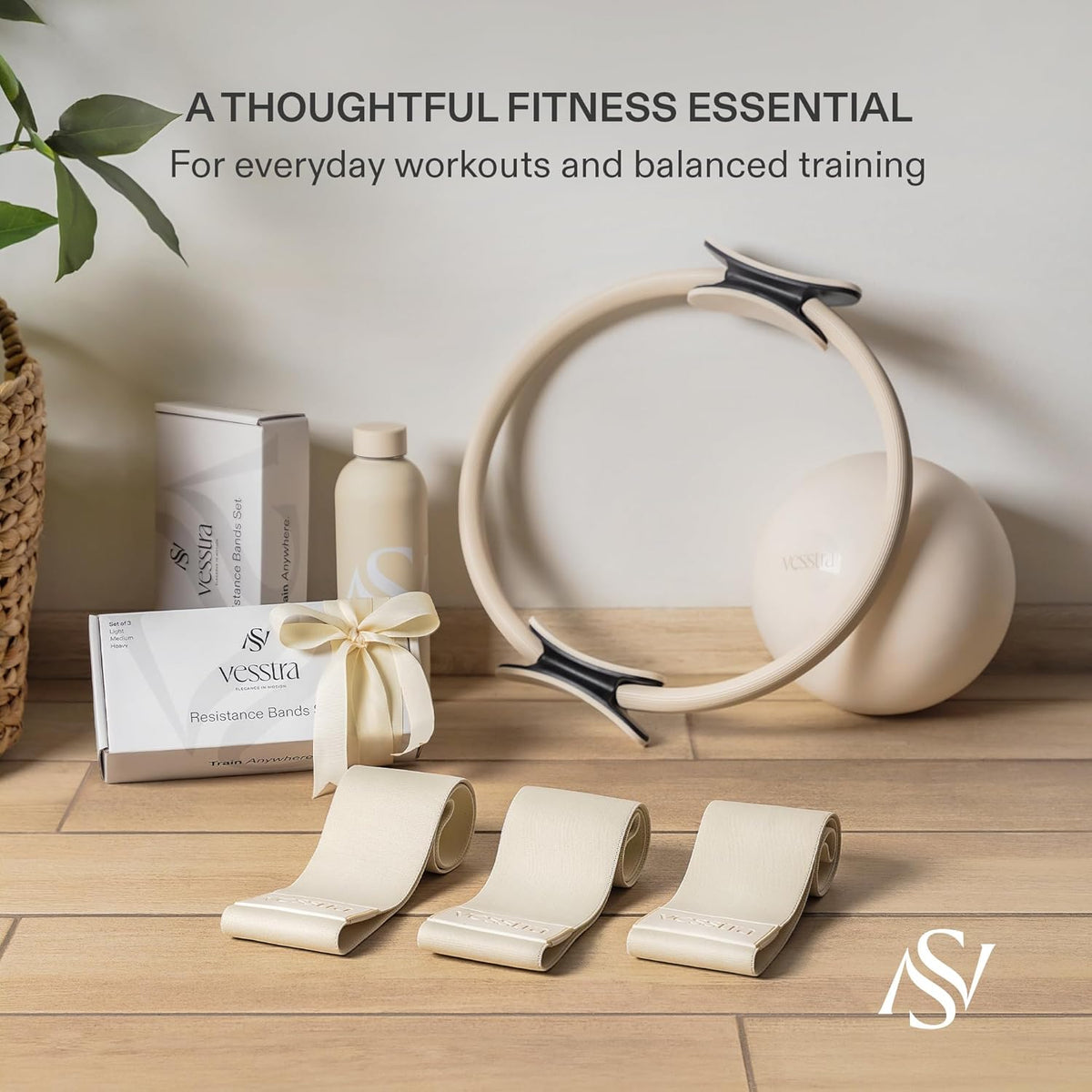 Premium Loop Resistance Bands Set - Non-Slip Fabric Booty Bands for Glutes & Legs (Light, Medium, Heavy) | Ideal for Pilates & Strength Training
