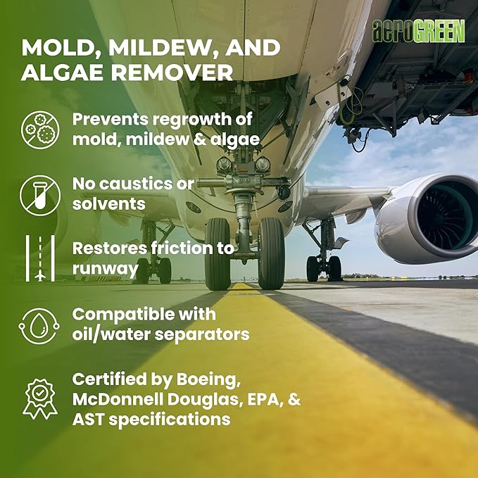 4025 Eco-Friendly Surface Cleaner for Airfields, Runways, Terminals, and Equipment - Water-Based, Safe for Stormwater Systems, 5 Gallon Pail