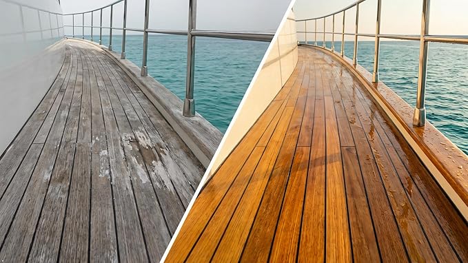 Protect Aqua Teak Oil for Outdoor Furniture & Indoor Furniture– 16.8 oz (500ml) Teak Oil Sealer, Restores & Protects Wood, Furniture, Decks, Boats, Patio, Shower Benches – Transparent Natural Finish