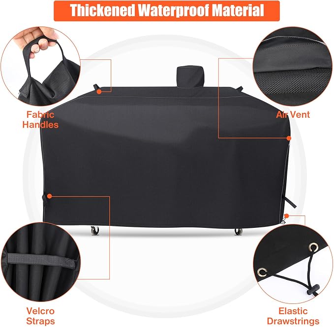 QuliMetal GC7000 Grill Cover for Smoke Hollow 4 in 1 Combo Grill PS9900, Pit Boss Memphis Ultimate Grill, PS9900-SY18 47180T, DG1100S, PB73952, 79 inch BBQ Grill Cover, All Weather Protection