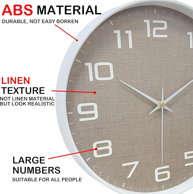 8 Inch Modern Wall Clocks Battery Operated