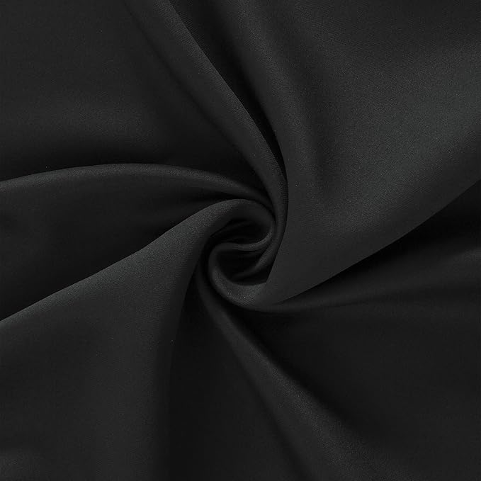 LEMOMO Blackout Curtains 66 x 84 inch/Black Curtains Set of 2 Panels/Thermal