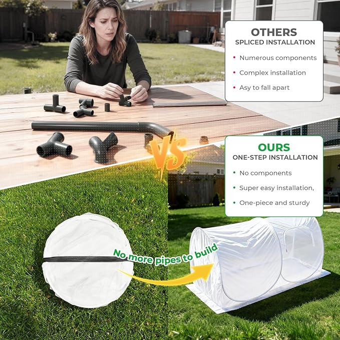 Hiraliy Garden Netting for Raised Beds,Garden Bed Cover Instant Pop-Up,Portable Garder Cover for Raised Garden Bed,Crop Cage for Protecting Plant for Indoor Outdoor,Elevated Bottom,59 X 27.5 X 39