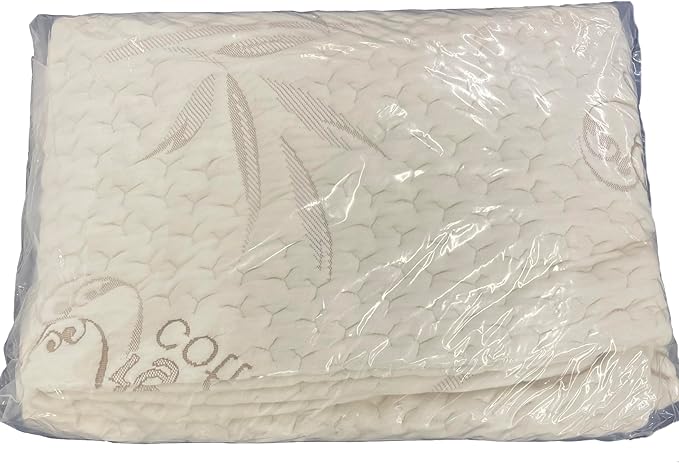 FoamRush 3" x 34" x 75" Bunk, Soft, Fitted, Zippered Mattress Cover Replacement, Premium Cotton, Waterproof, Non Skid Bottom, Mattress Pad Cover, Mattress Not Included