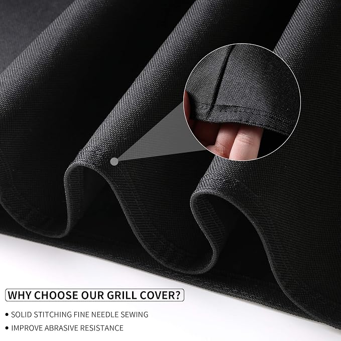 Grill Cover for Weber Performer Deluxe Charcoal, 22 Inch BBQ Covers, Premium Heavy Duty Waterproof Accessories for Weber 7152 Performer Charcoal Grills with Handles