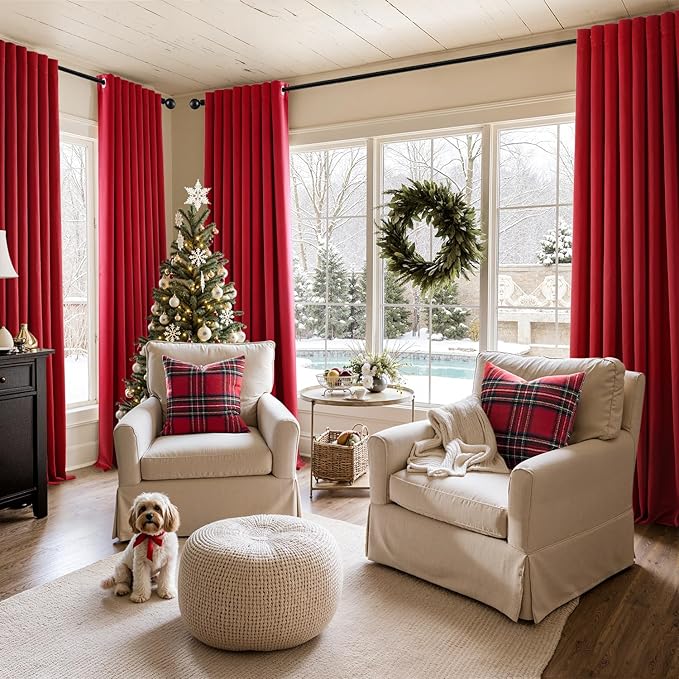MIULEE Blackout Curtains for Bedroom Living Room 2 Panels, Thermal Insulated