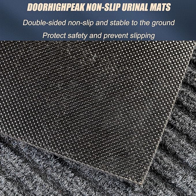Restroom Non-Slip Urinal Floor Mats, Water Absorption Urinal Mat Bathroom Urinal Floor Pads, Reusable/Washable Toilet Floor Mat, Commercial and Residential Floor Protection Urinal Pee Pad