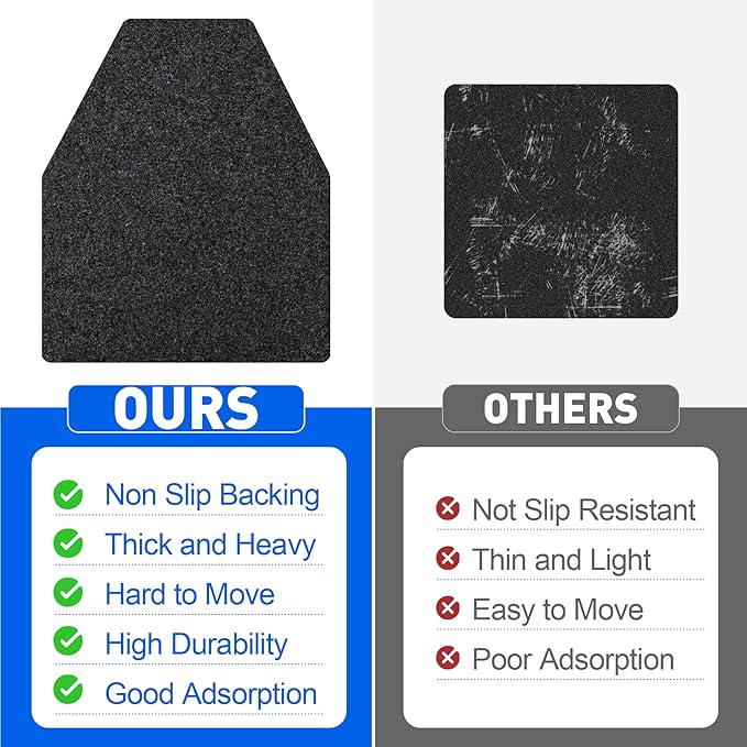 ToLanbbt 12PCS Urinal Mats for Men Bathroom Non-Slip Urinal Floor Mats Water Absorption Urinal Pads for Mens Room Disposable Commercial Toilet Urine Mats for Men’s Bathroom Restroom, Dark Gray
