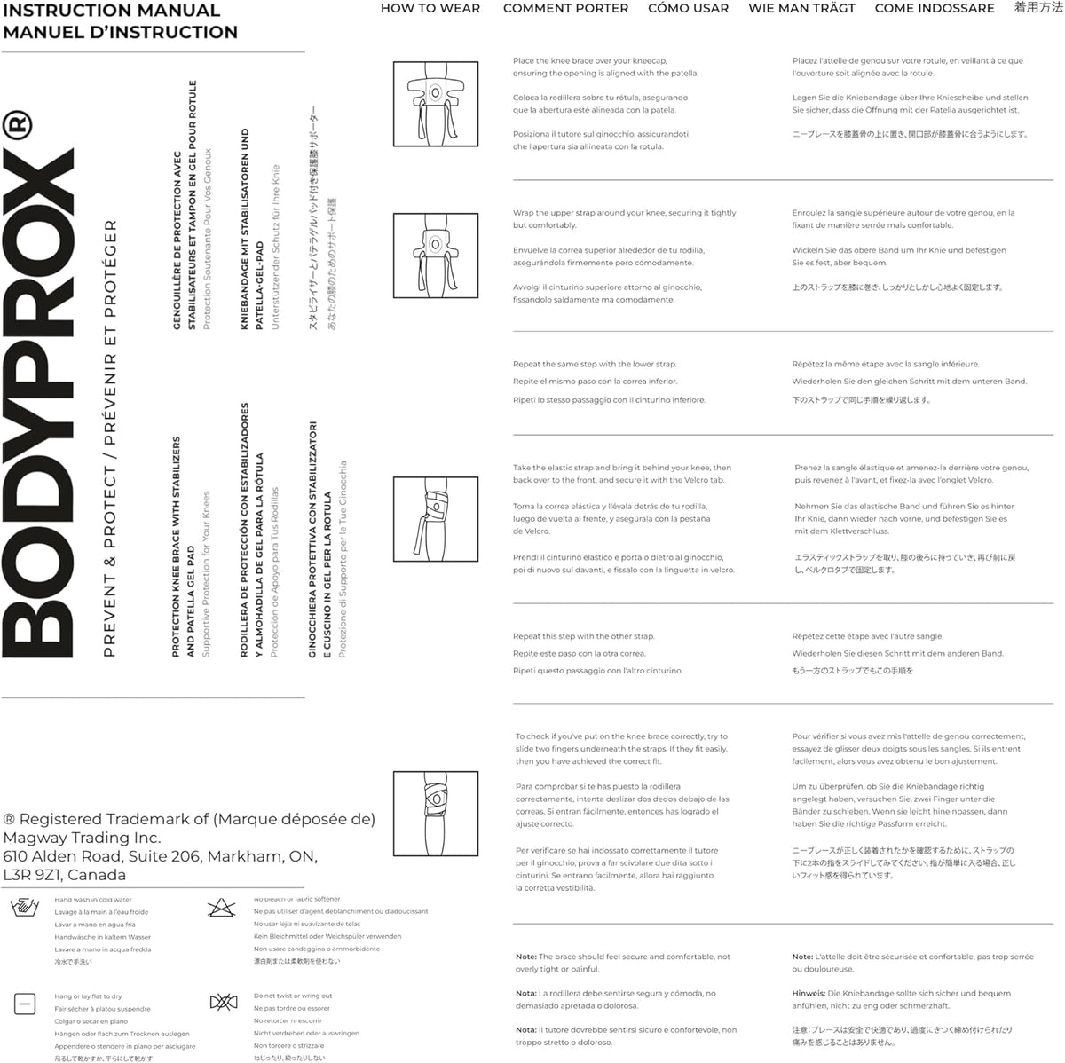 Bodyprox Knee Brace - Enhanced Support with Side Stabilizers & Patella Gel Pads | Adjustable Fit