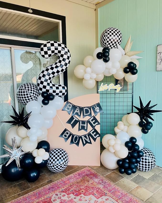 Black Star Balloons,9Pcs 22Inch Black Explosion Spike Cone Helium Polyester Film Star Foil Balloons for Birthday Anniversary Baby Shower Wedding Disco Party Decorations