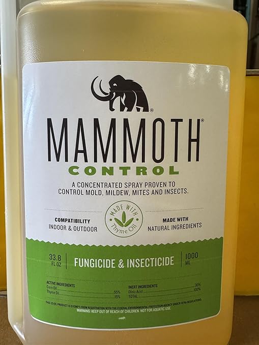 Mammoth Control - Concentrated Miticide, Fungicide and Insecticide - Made with Thyme Oil (1000 ml)