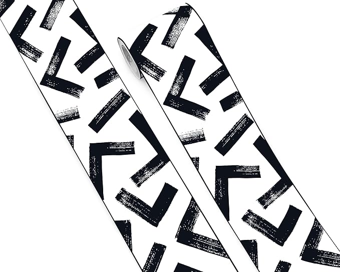 FLFK Black and White Design Wallpaper Border