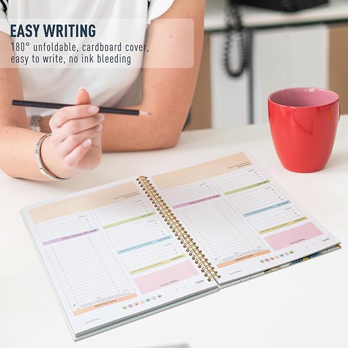 ADHD Daily Planner - Productivity & Undated Task Management Organizer for Neurodivergent Adults, Focused Planner for Men & Women - B5 Colorful Flowers
