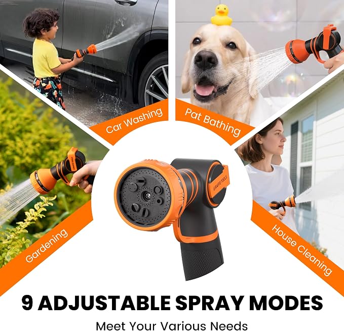 Giraffe Tools AW30 Wall Mounted 1/2" x 100 ft Garden Hose Reel, Retractable Water Hose Reel, Automatic Rewind & Lock at Any Length