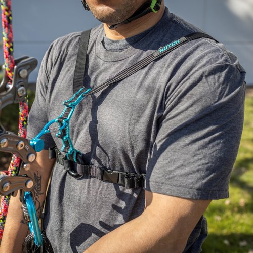 Notch Chester SRS Chest Harness Purpose Built for SRT Climbing, made from Lightweight and Durable Nylon Webbing, Multiple Attachment Points, Fits Chest Size 29"- 50" (99443)