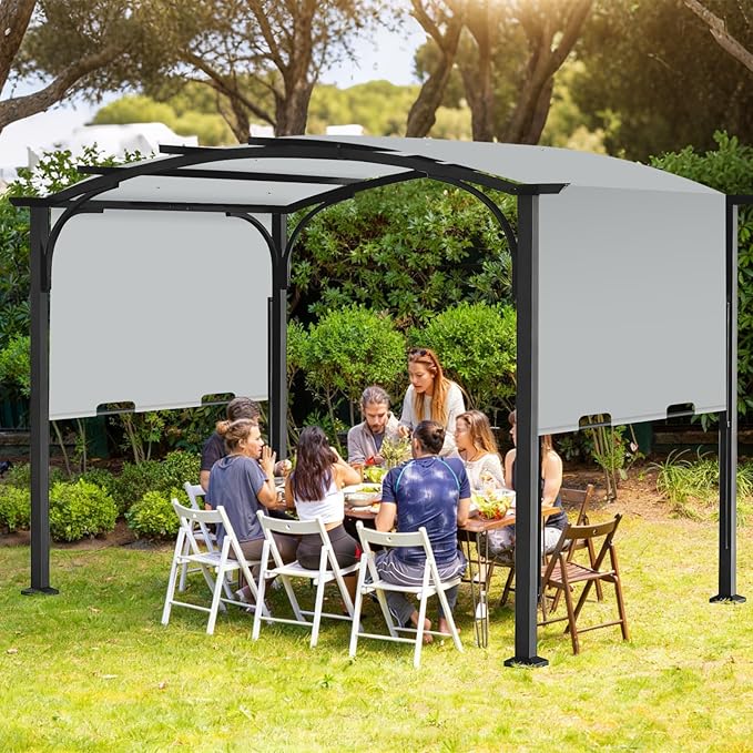 Replacement Canopy Top for Allen + Roth 10x10 Ft Pergola, 200"x103" Shade Cover, Model L-PG152PST-B, Gray (Cover Only)