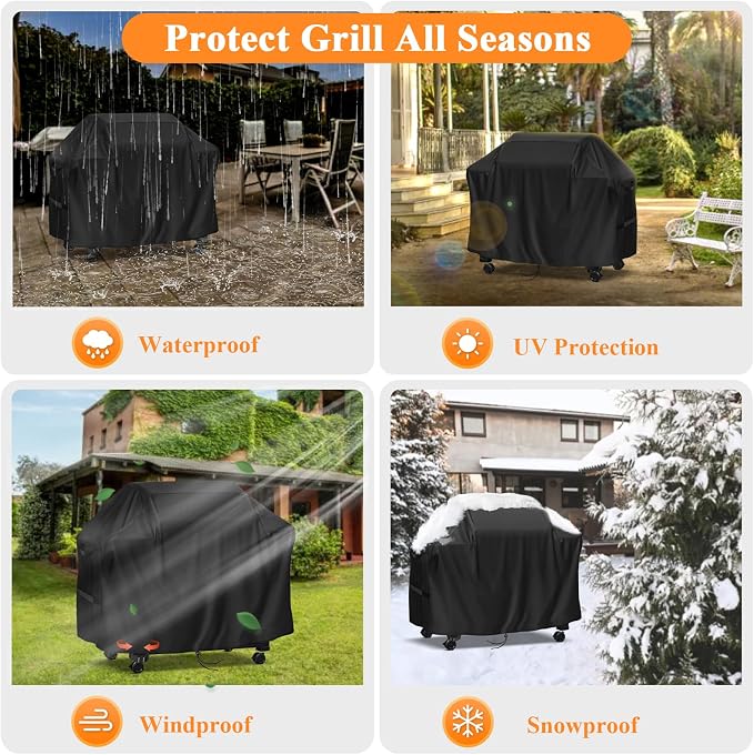 Customized Grill Cover for Outdoor Grills, Personalized Heavy Duty Waterproof Griddle Cover for Flat Top Gas Griddle, BBQ Grills, Propane Grill, Gas Grill, Smoker