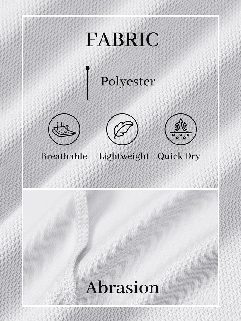 TACVASEN Mens Golf Shirt Dry Fit Mens Polo Shirts Short Sleeve Performance Golf Polos for Men with Collar Work Shirts White, 3XL