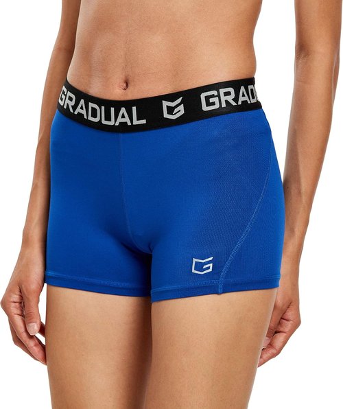 G Gradual Women's Compression Volleyball Shorts - 3" & 7" Workout Pro Fit for Active Performance