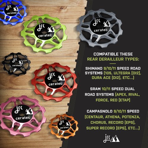 JRC Components 11T Ceramic Pulley Wheels - Purple