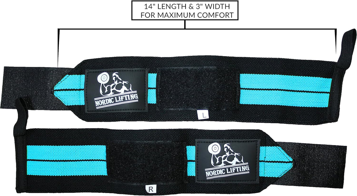 Wrist Wraps for Weightlifting & Powerlifting - Durable Support Straps with Thumb Loop (1 Pair) - Essential Gym Gear for Men & Women