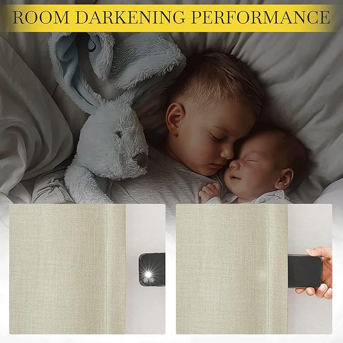 NICETOWN Room Darkening Bedroom Curtains 84 inches Long, Pinch Pleated Curtains